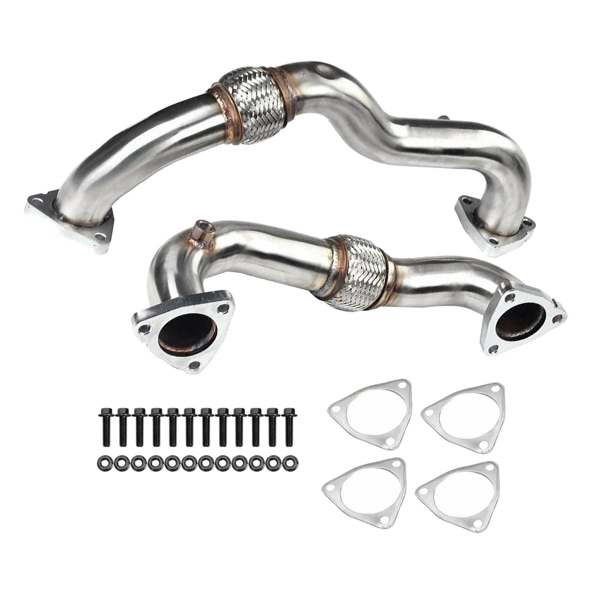 Heavy Duty Polished Up Pipes | 2008-2010 Ford Powerstroke  6.4L