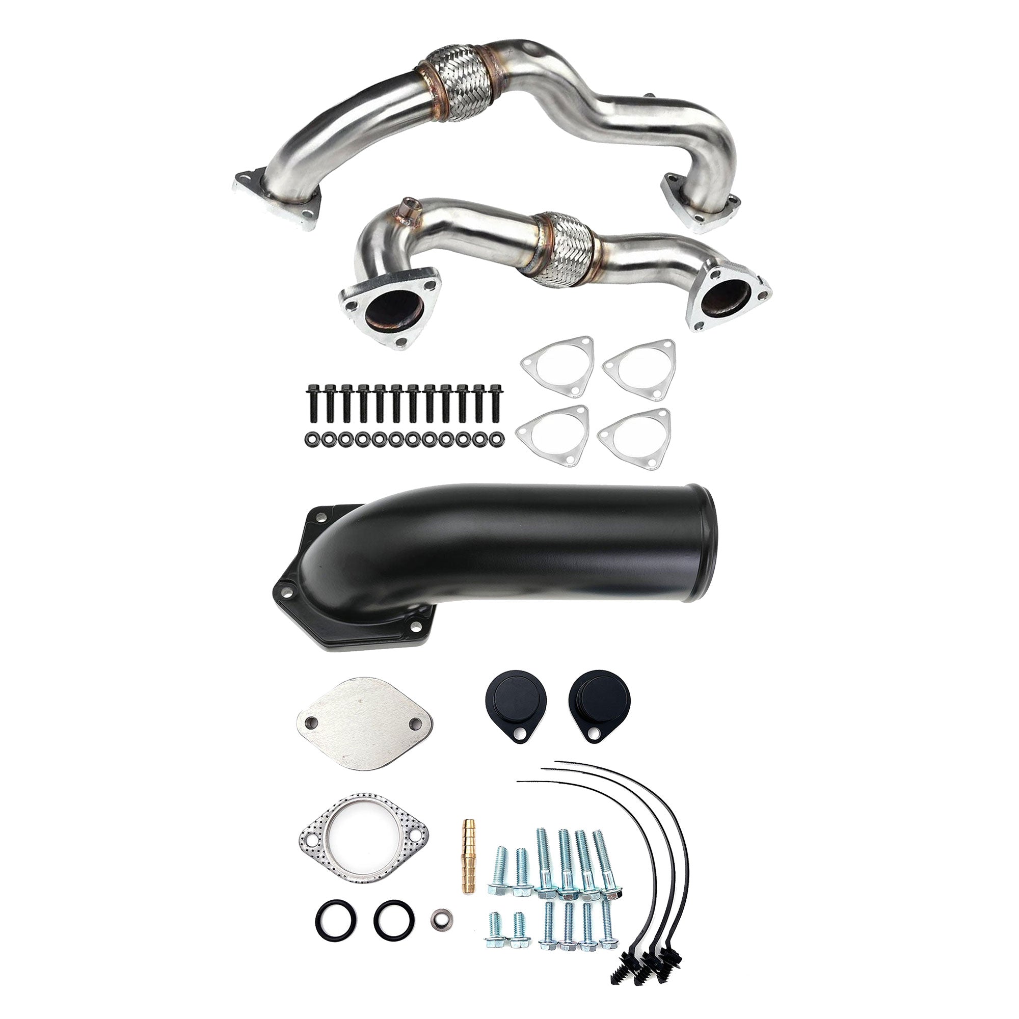 EGR Delete Kit | Passenger/Driver Side Up-Pipe | 2008-2010 Ford Powerstroke 6.4L