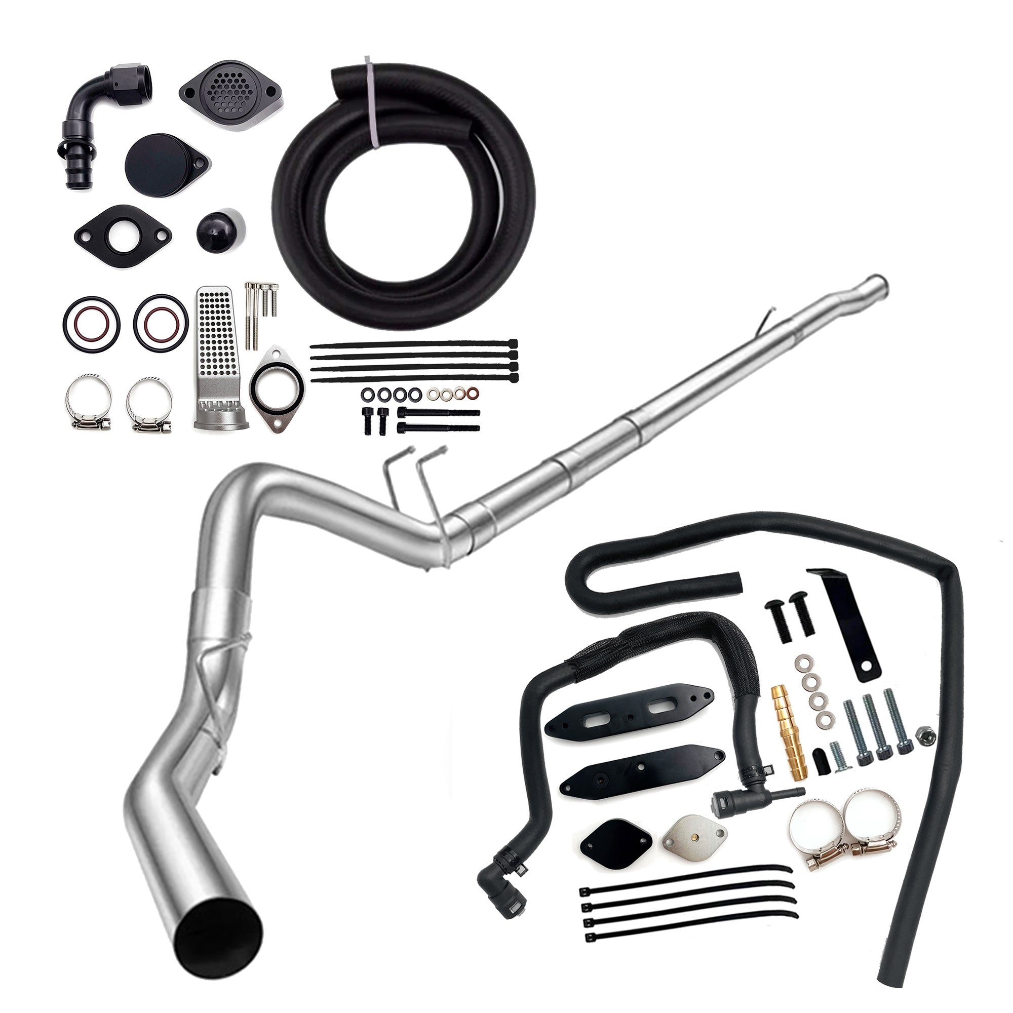 4" Downpipe/CCV/EGR Delete Kit | 2011-2019 Ford Powerstroke 6.7L