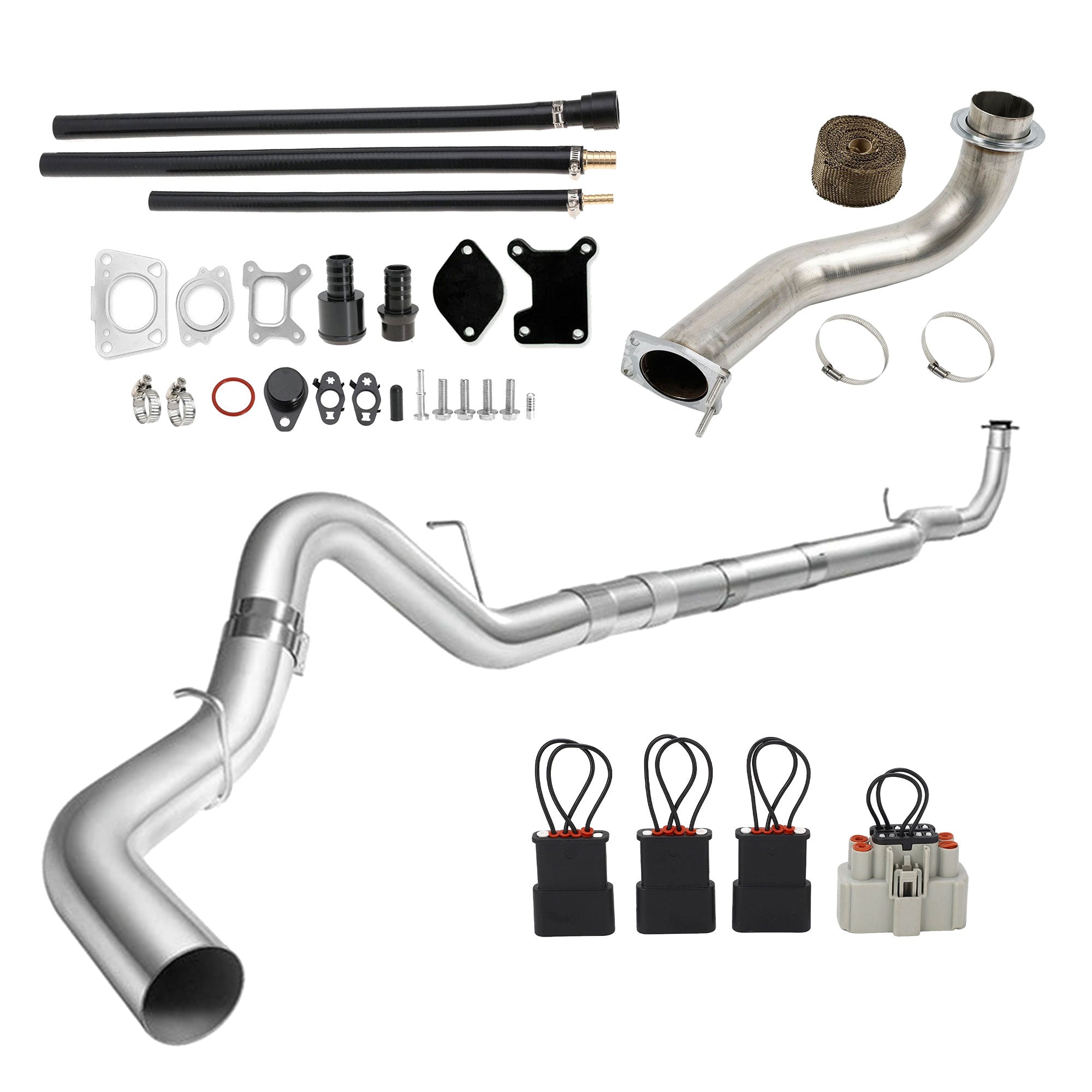 3.5" Downpipe | 5" DPF pipe | EGR Delete | 2017-2019 GM/Chevy Duramax L5P 6.6L