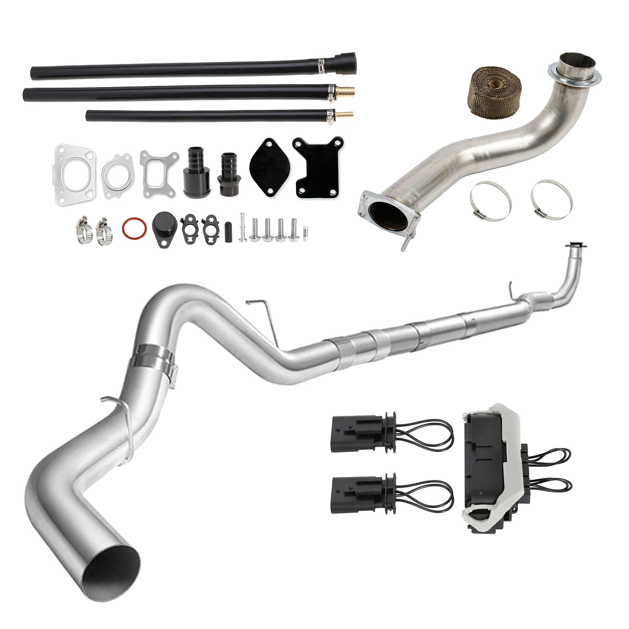 3.5" Downpipe | 5″ DPF pipe | EGR Delete | 2020-2022 GM/Chevy Duramax L5P 6.6L