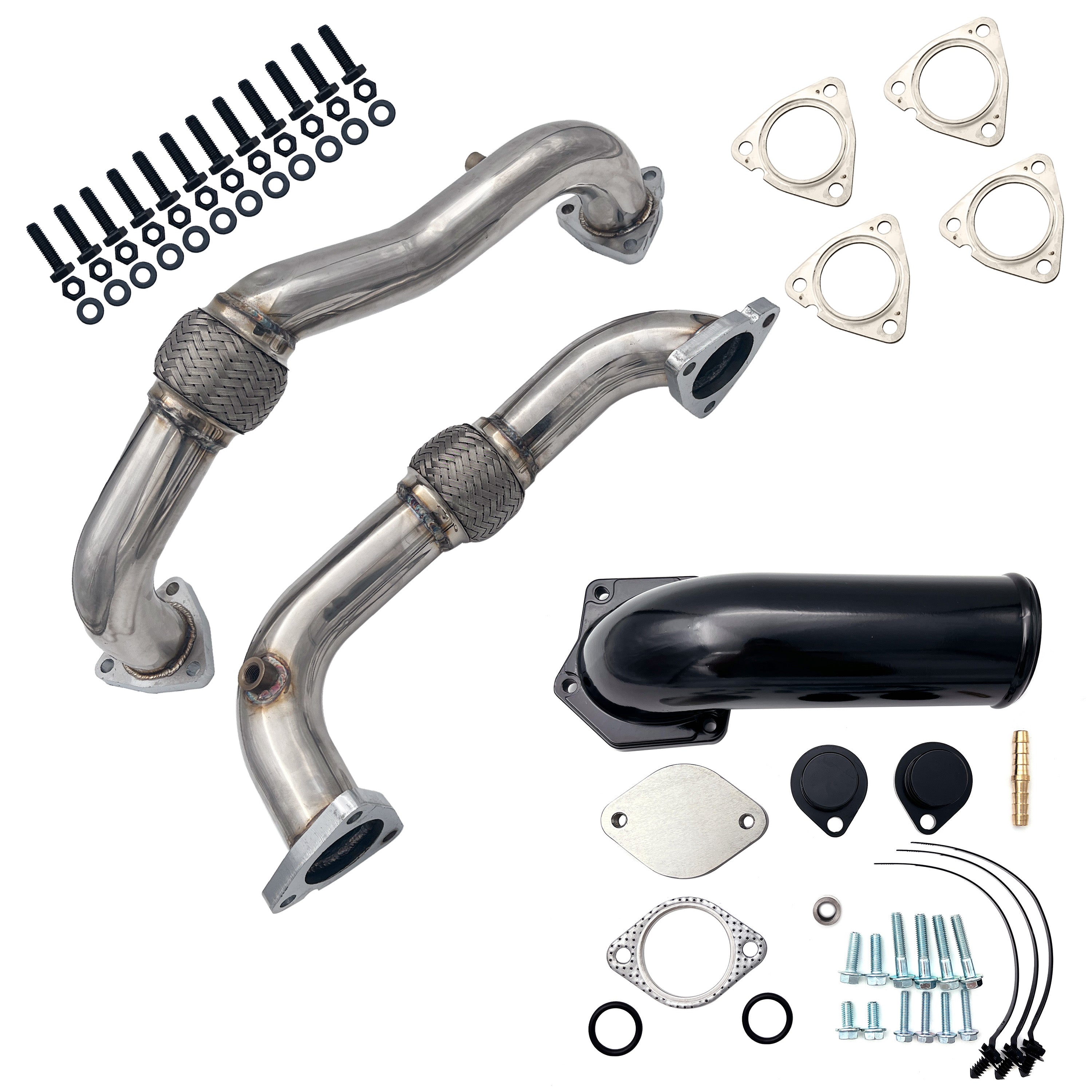 EGR Delete Kit | Passenger/Driver Side Up-Pipe | 2008-2010 Ford Powerstroke 6.4L