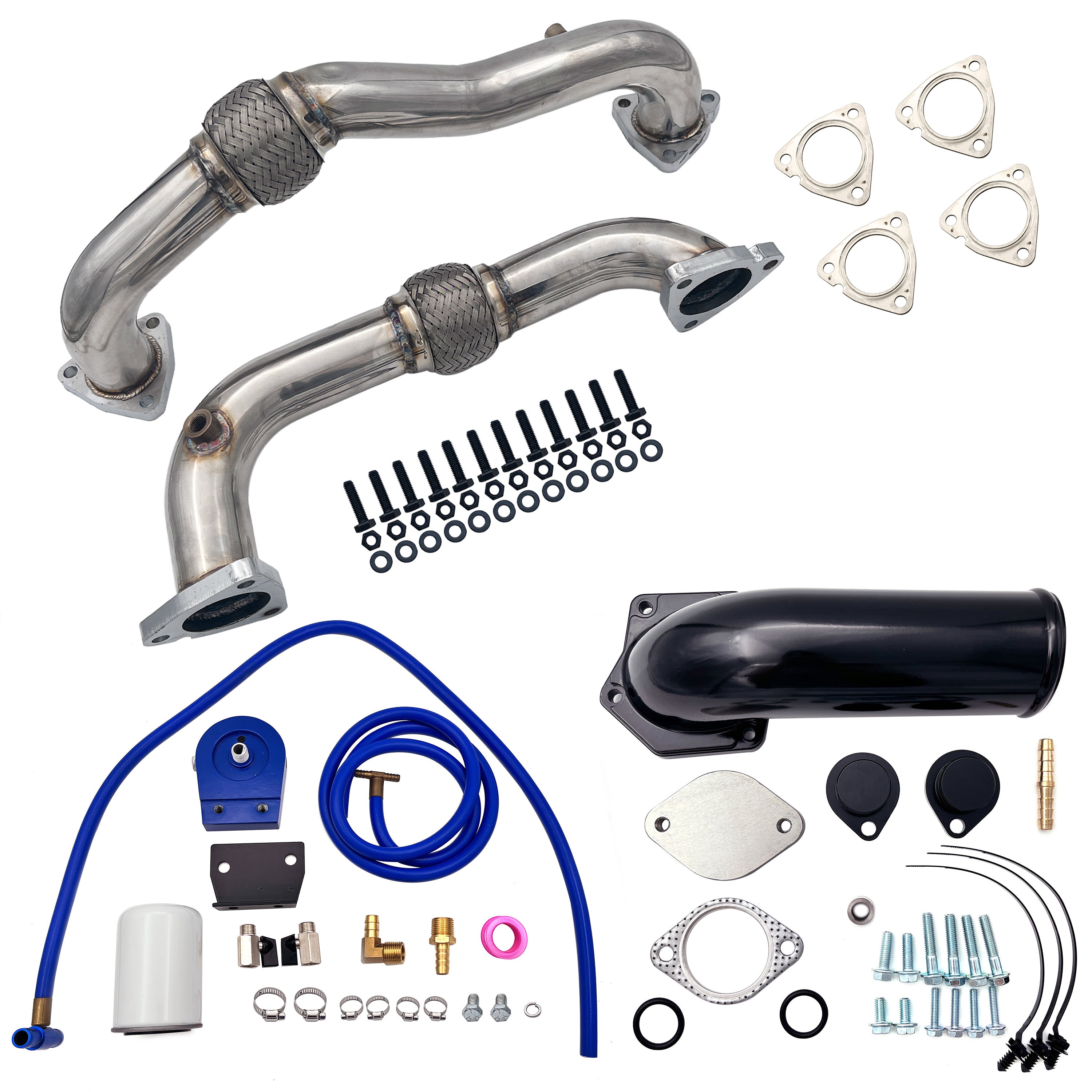 Exhaust Up-Pipe | EGR Delete Kit | 2008-2010 Ford Powerstroke 6.4L