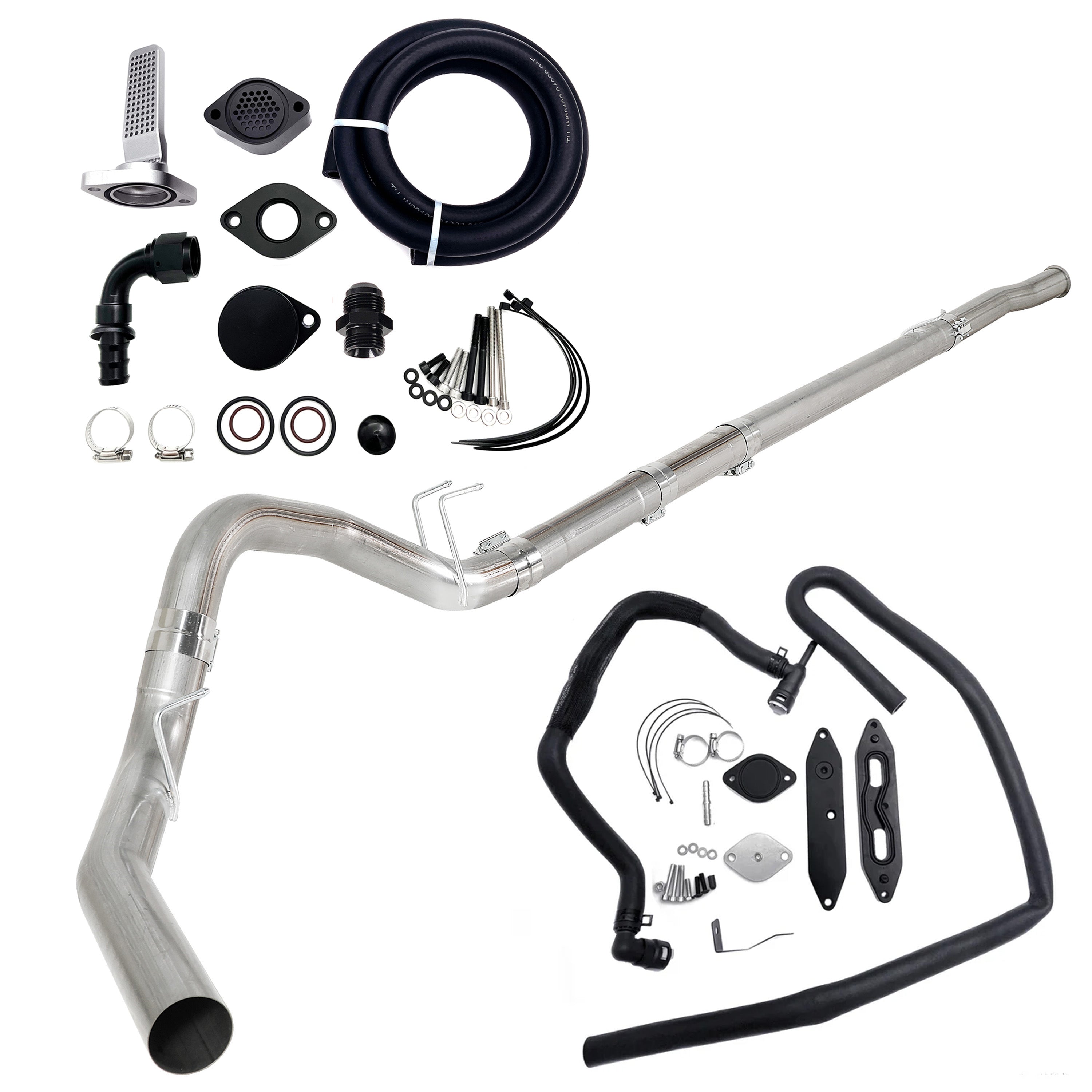 4" Dp-Back Race Exhaust/CCV/EGR Delete Kit | 2011-2019 Ford Powerstroke 6.7L