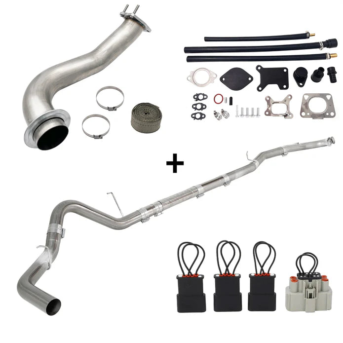 3.5" Downpipe | 4" DPF pipe | EGR Delete | 2017-2019 GM/Chevy Duramax L5P 6.6L