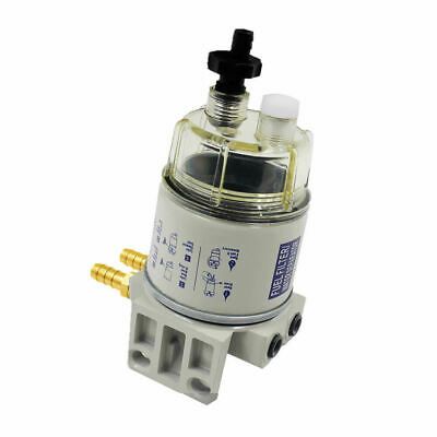 iFJF R12T Fuel Filter/Water Separator 120AT NPT ZG1/4-19 Automotive Parts Complete Combo Filter fit Diesel Engine(Include Four Fittings)