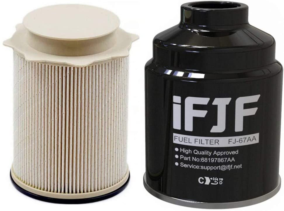 iFJF Fuel Filter Water Separator Set for Dodge Ram 2500 3500 4500 5500 6.7L | 68197867AA 68157291AA Set of 2