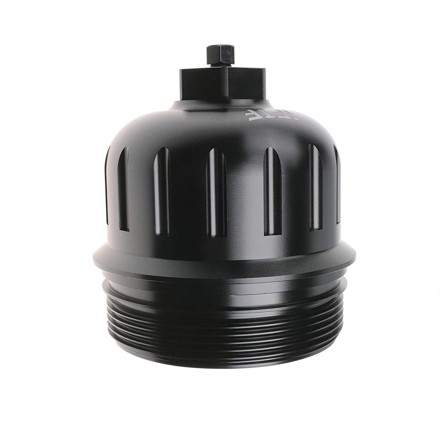 iFJF 134001 Fuel Filter Housing Cap for 2017+ GM Duramax 6.6L L5P Billet Aluminum with Drain Plug (Black)